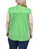 Green Short Flutter Sleeve Crepon Blouse - Plus Size sold by Dress Barn