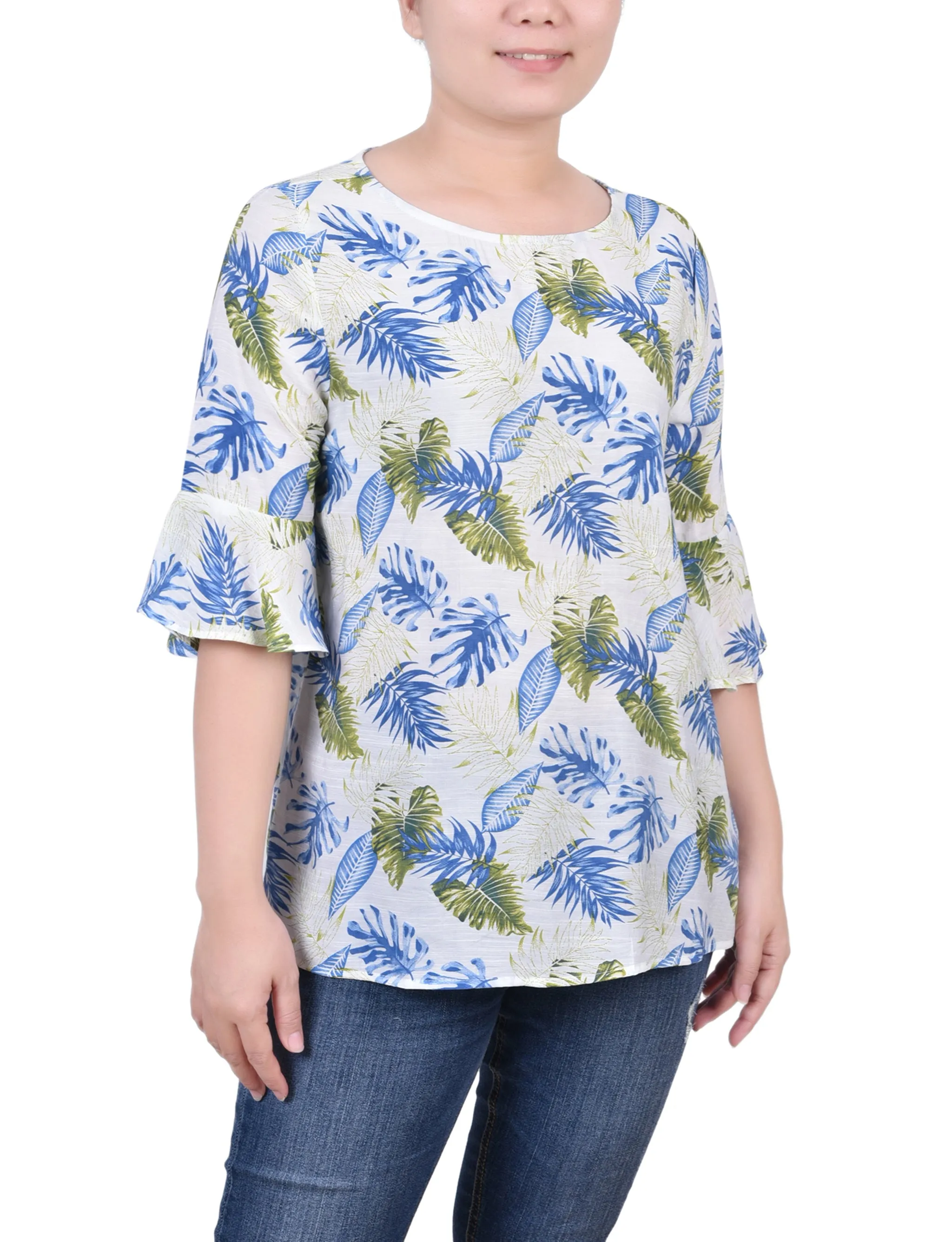 Green Capetropic Bell Sleeve Blouse sold by Dress Barn