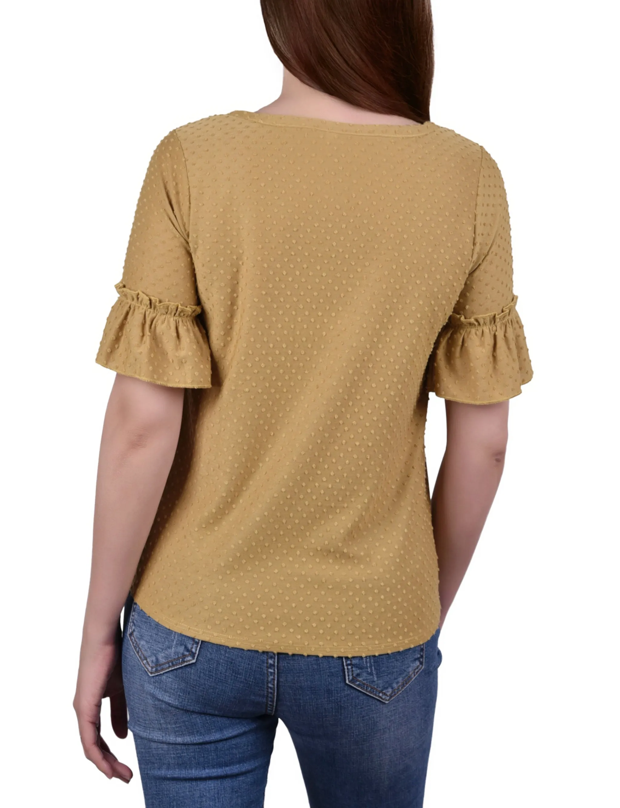 Mustard Bell Sleeve Top - Petite sold by Dress Barn product image thumbnail 3