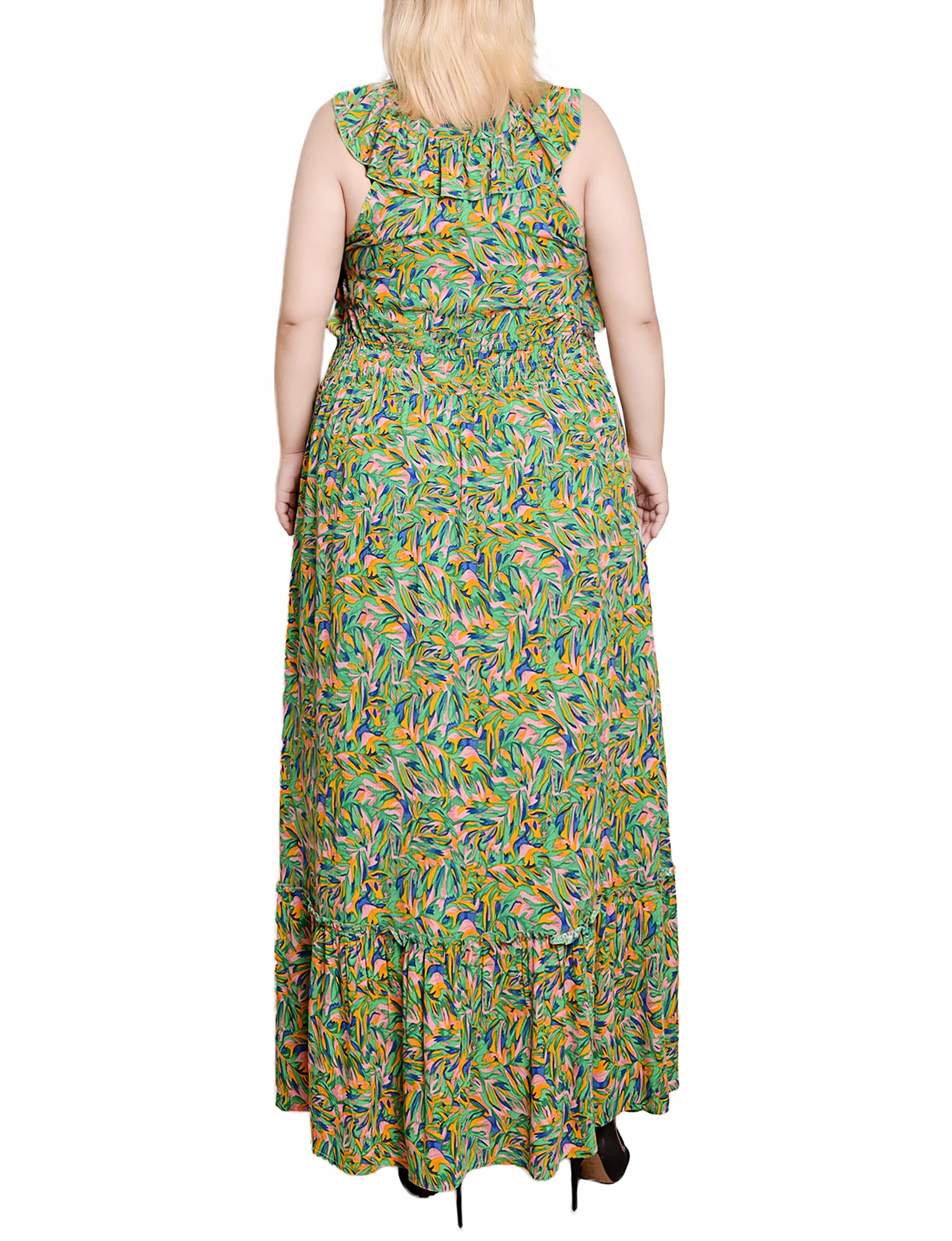 Pink Sleeveless Ruffled Rayon Dress - Plus Size sold by Dress Barn product image thumbnail 3