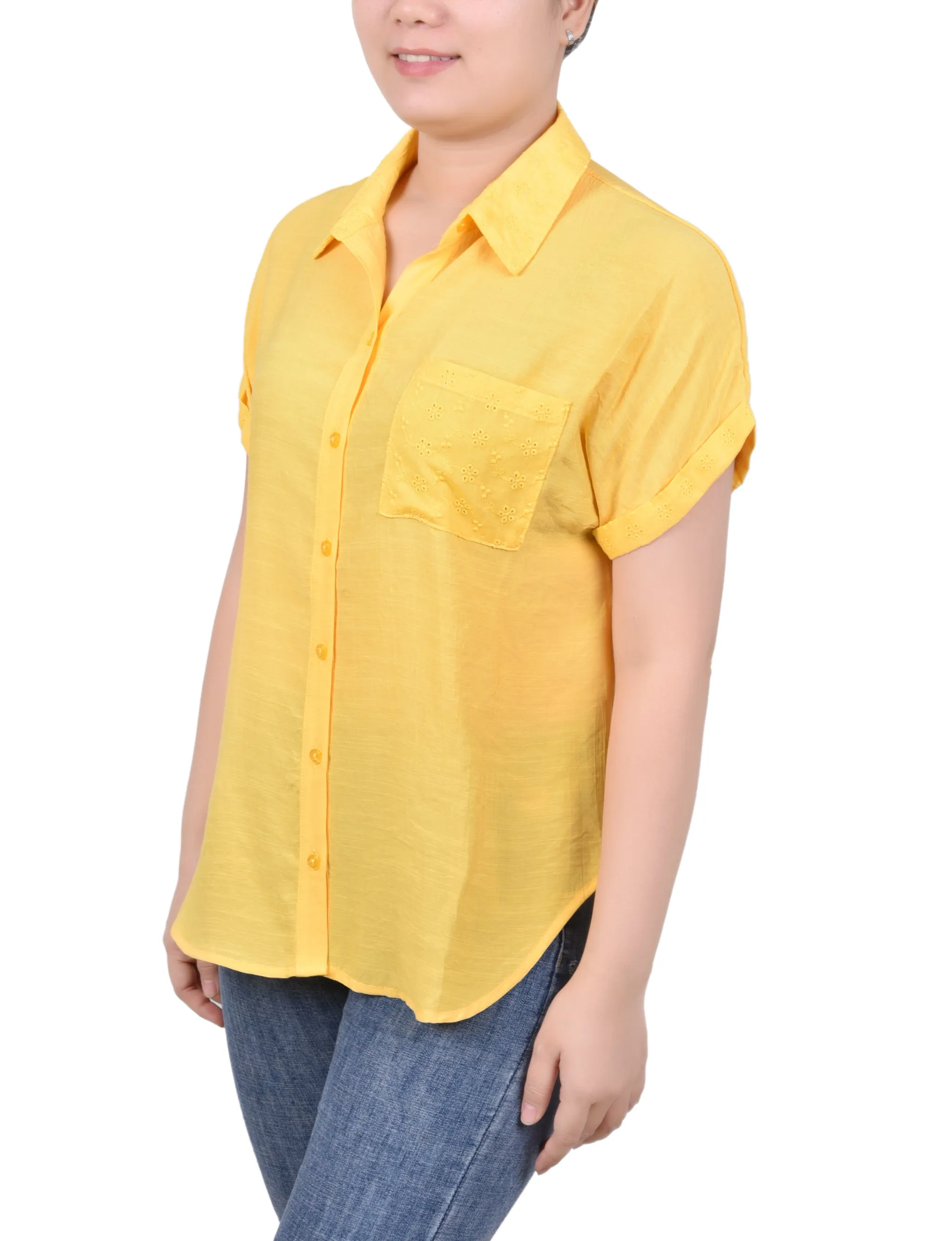 Samoan Sun Short Extended Sleeve Blouse sold by Dress Barn product image thumbnail 2