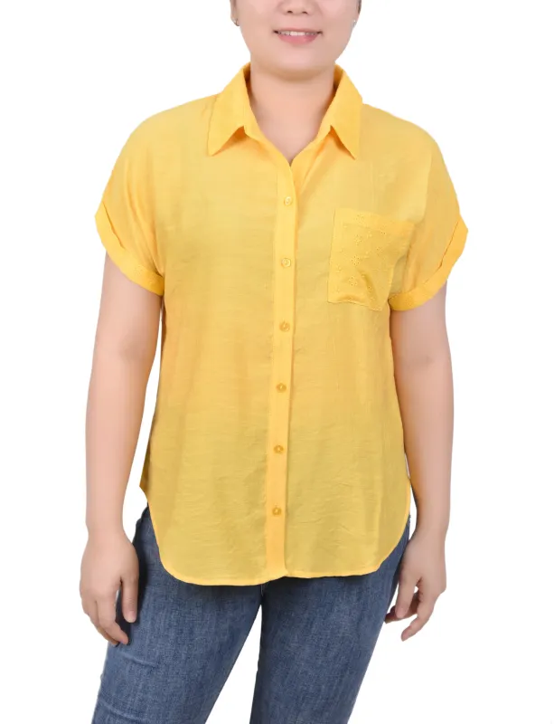 Samoan Sun Short Extended Sleeve Blouse sold by Dress Barn