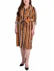 Yellow 3/4 Roll Tab Sleeve Belted Shirtdress - Plus Size sold by Dress Barn