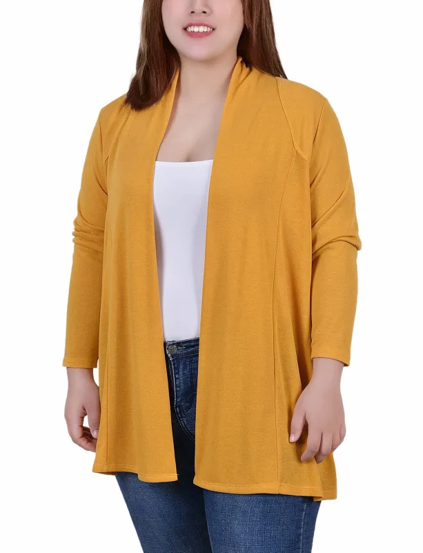 Samoan Sun Long Sleeve Cardigan - Plus sold by Dress Barn