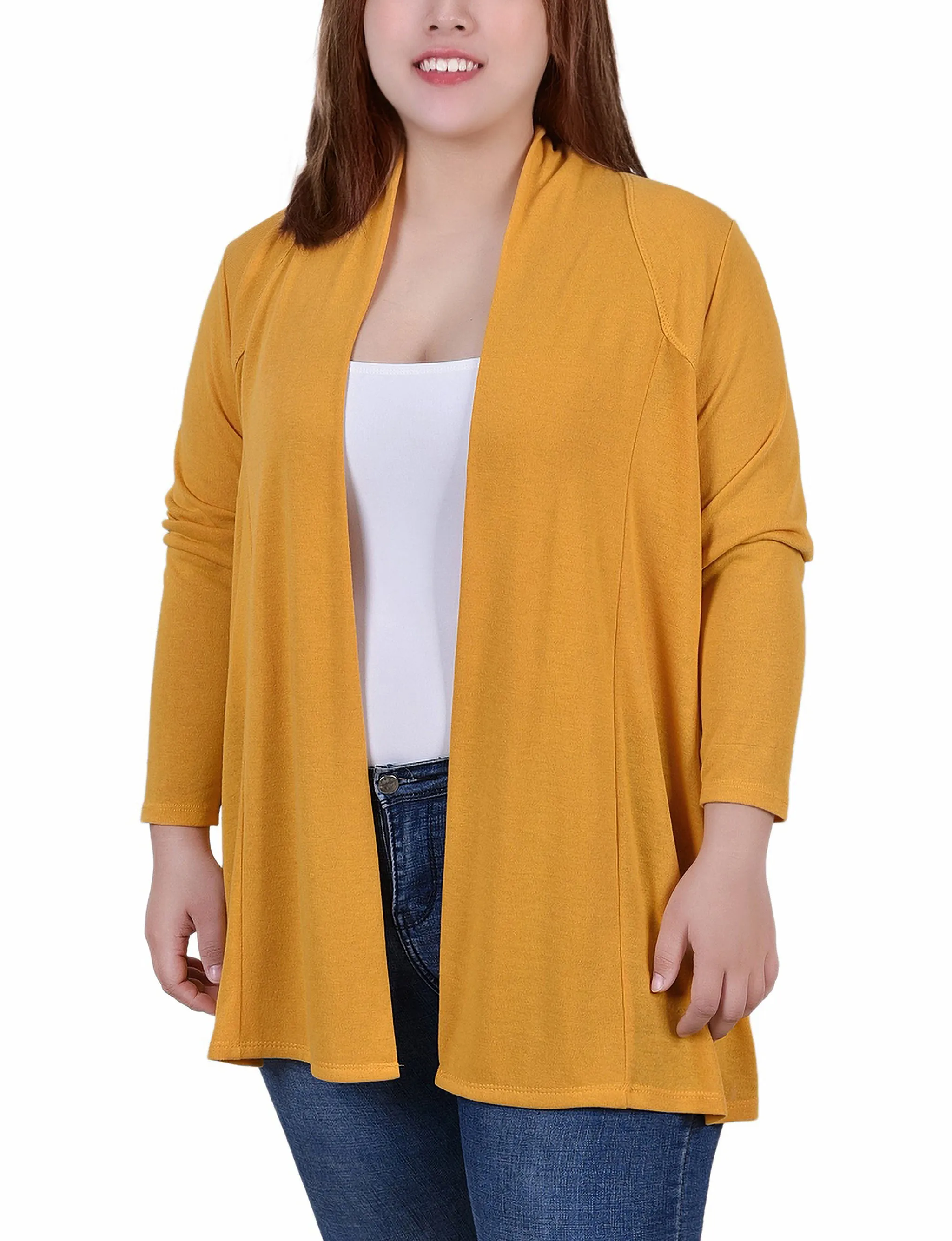 Samoan Sun Long Sleeve Cardigan - Plus sold by Dress Barn