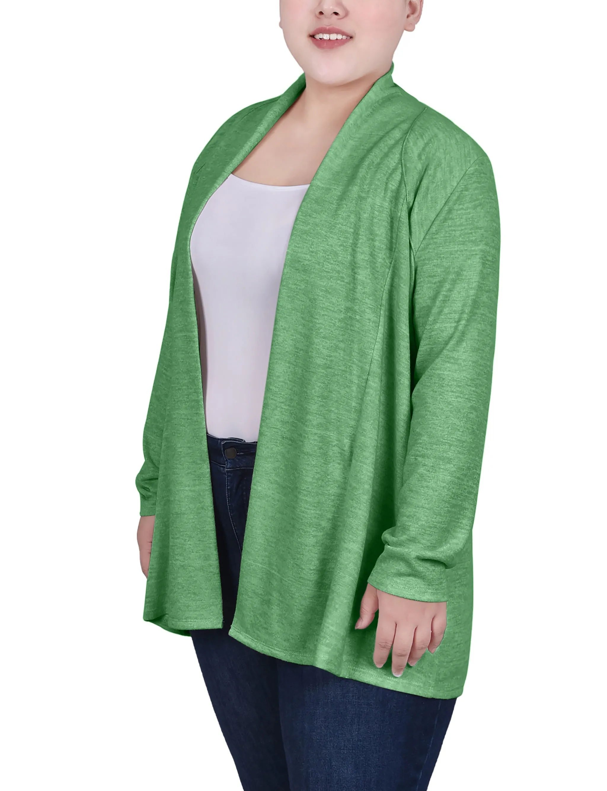 Zephyr Green Long Sleeve Cardigan - Plus sold by Dress Barn product image thumbnail 2
