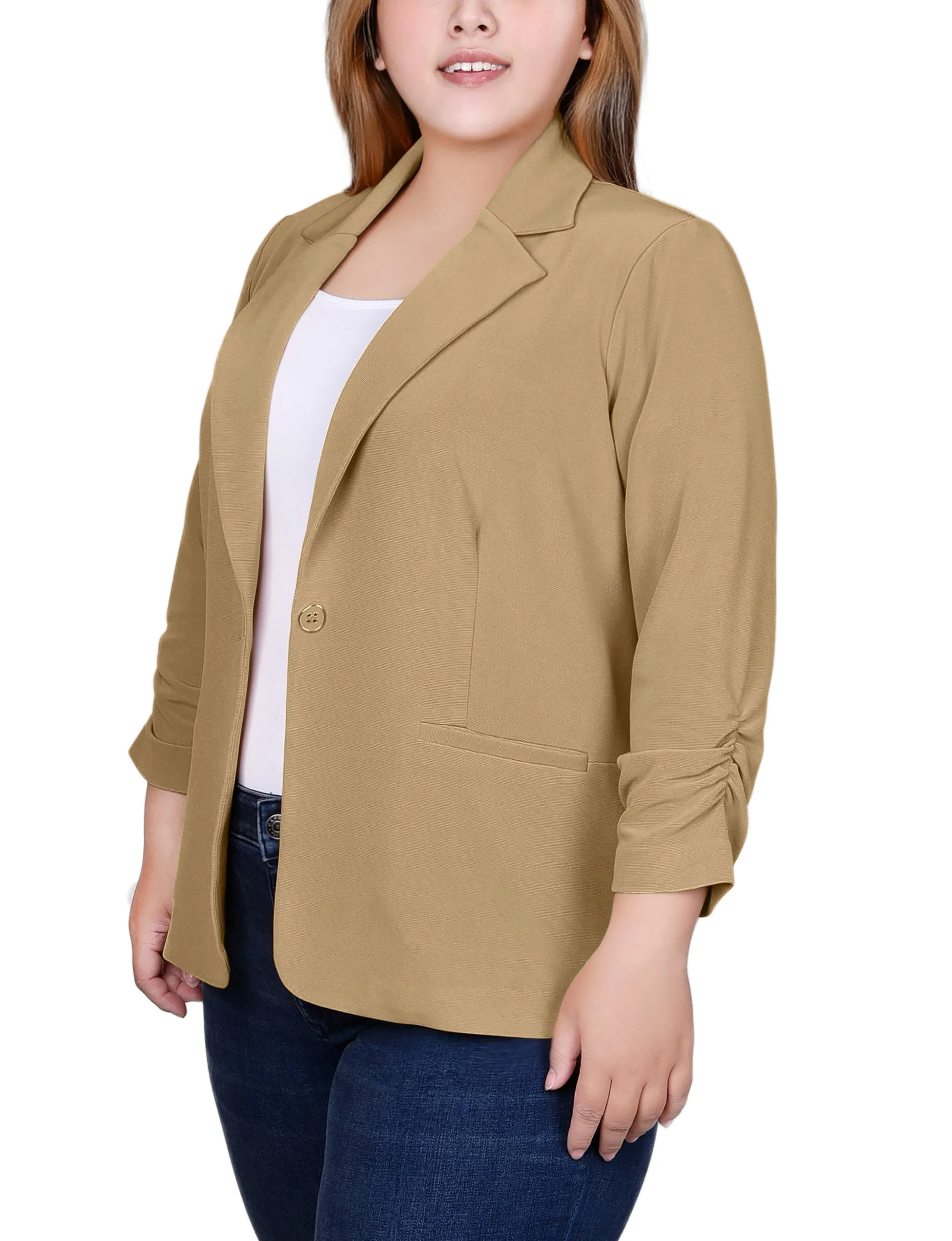 Nomad Long Sleeve Scuba Crepe Jacket - Plus sold by Dress Barn product image thumbnail 2