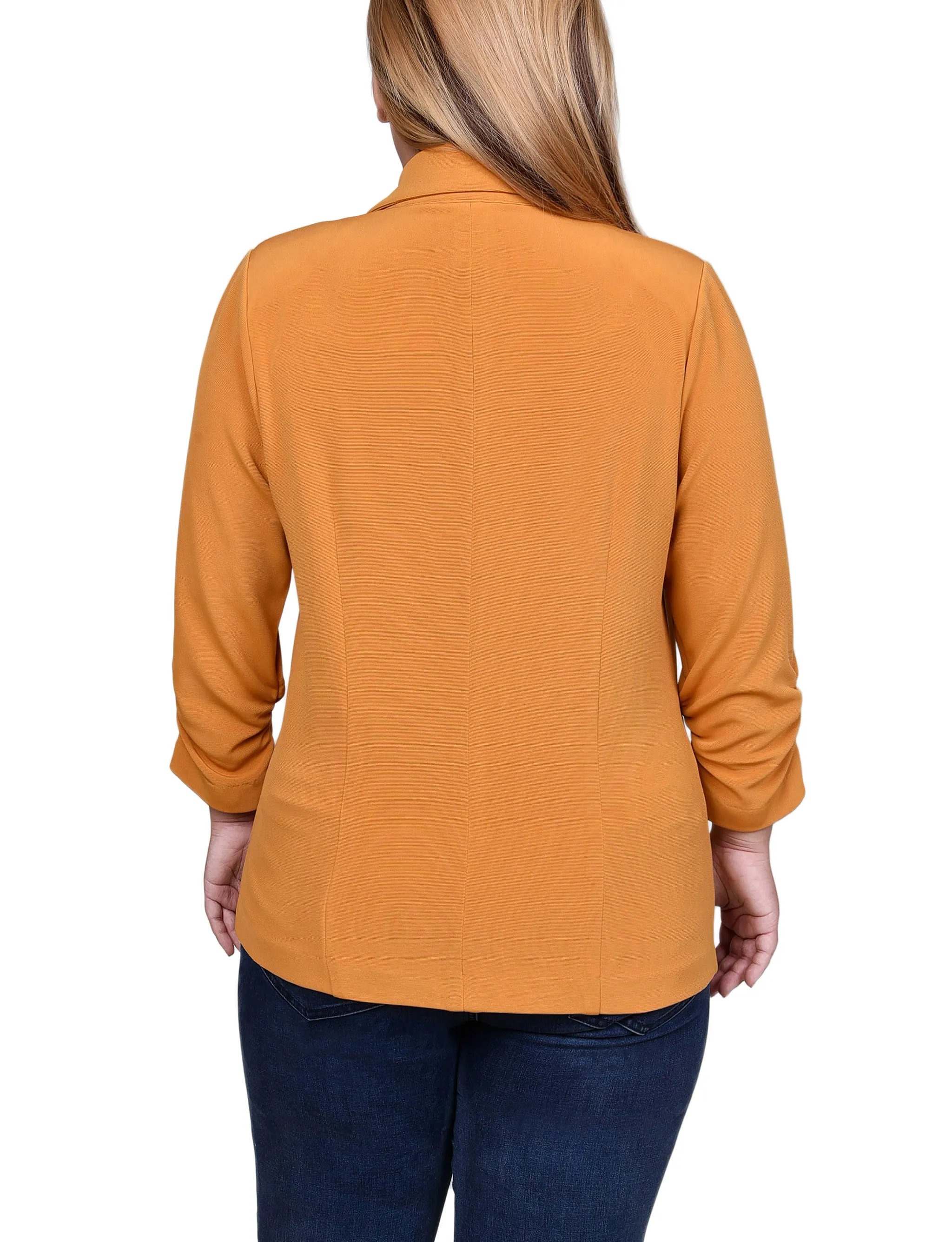 Saffron Long Sleeve Scuba Crepe Jacket - Plus sold by Dress Barn product image thumbnail 4