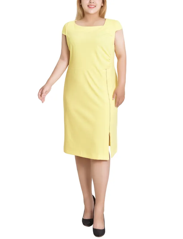 Banana Cap Sleeve Exposed Zipper Dress - Plus sold by Dress Barn
