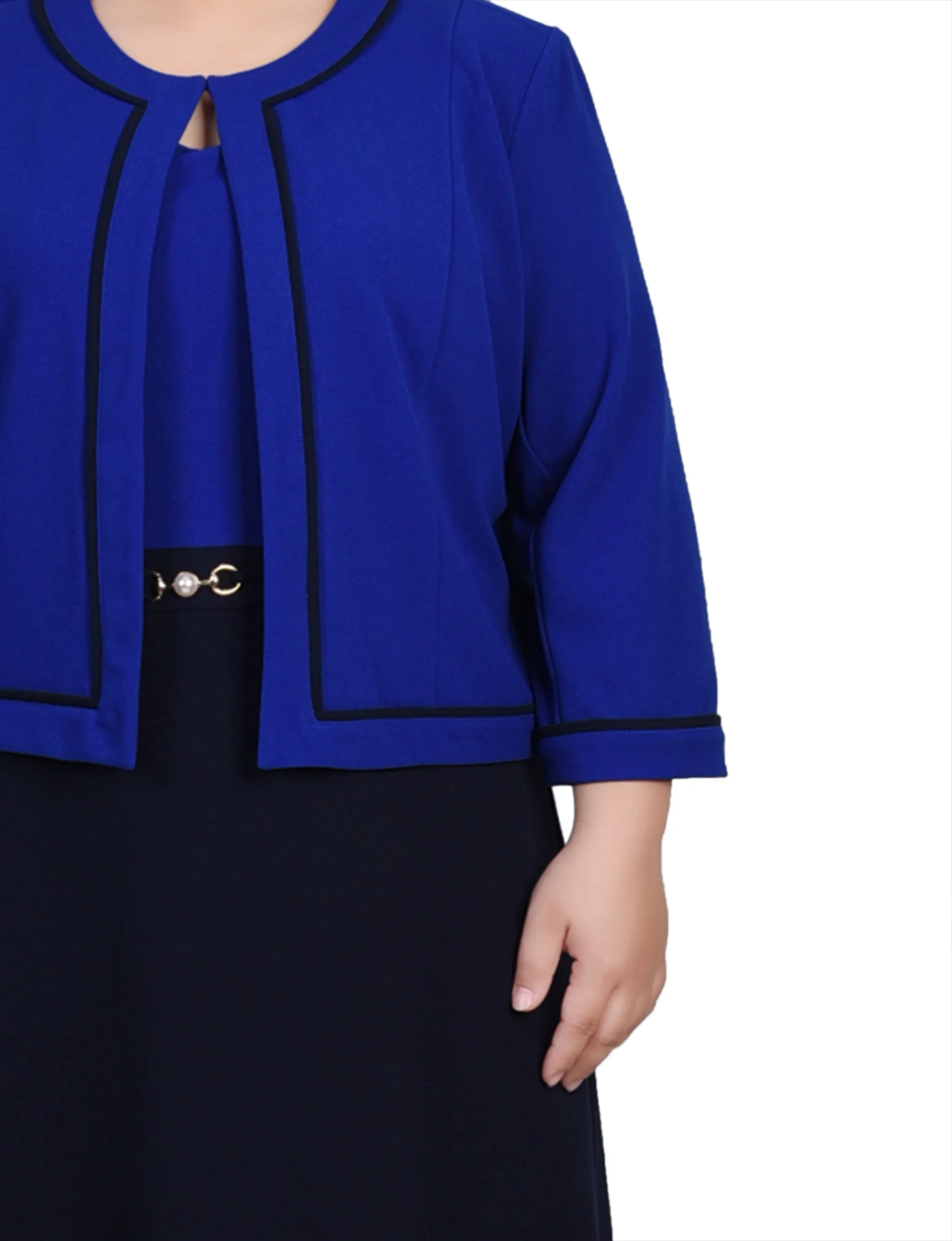 Blue 3/4 Sleeve 2 Piece Dress Set sold by Dress Barn product image thumbnail 4