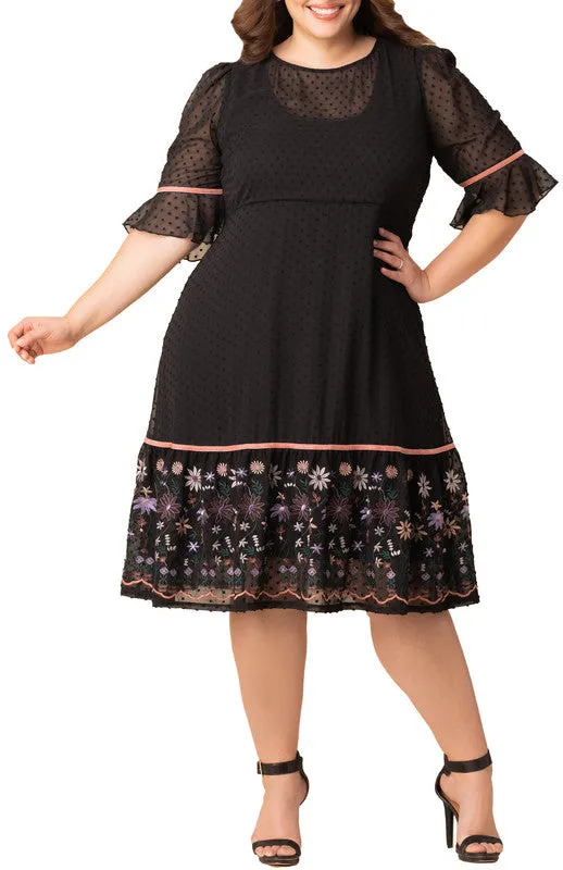 Wildflowers Mesmerizing Embroidered Cocktail Dress - Plus sold by Dress Barn