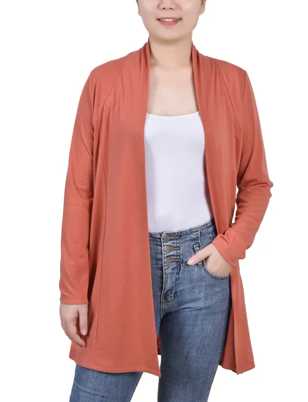 Canyon Clay Long Sleeve Cardigan sold by Dress Barn