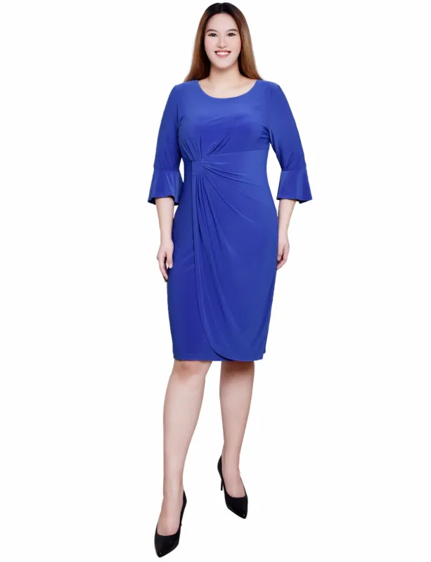 Royal 3/4 Length Trumpet Sleeve Dress sold by Dress Barn