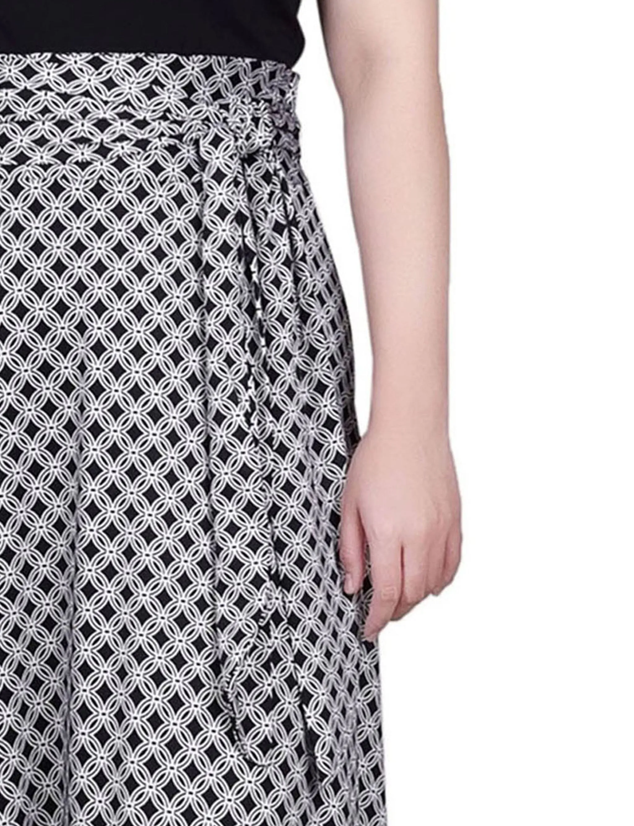 Black White New Iconic Maxi Skirt With Sash Waist Tie sold by Dress Barn product image thumbnail 2