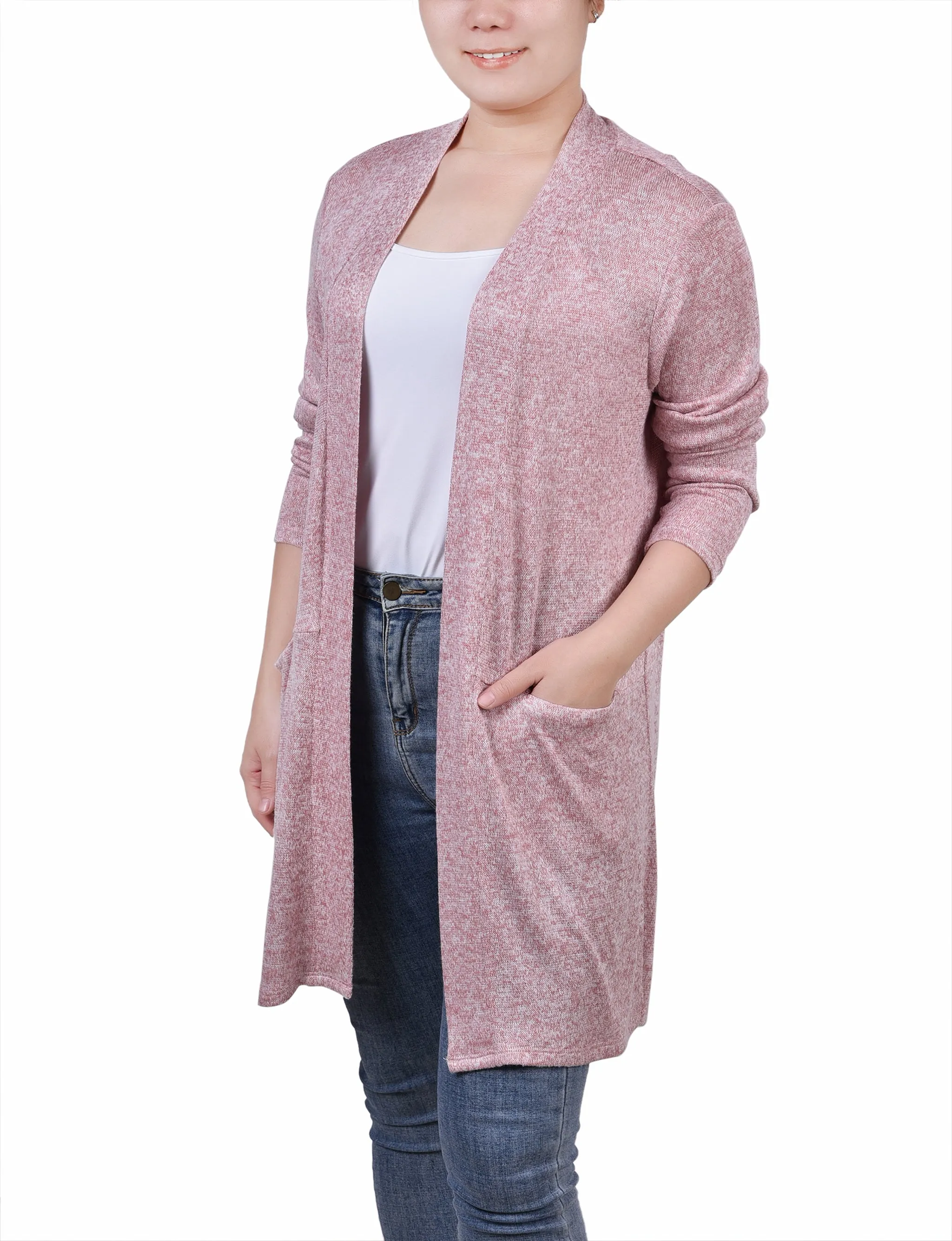 Peach Long Sleeve Cardigan sold by Dress Barn product image thumbnail 3