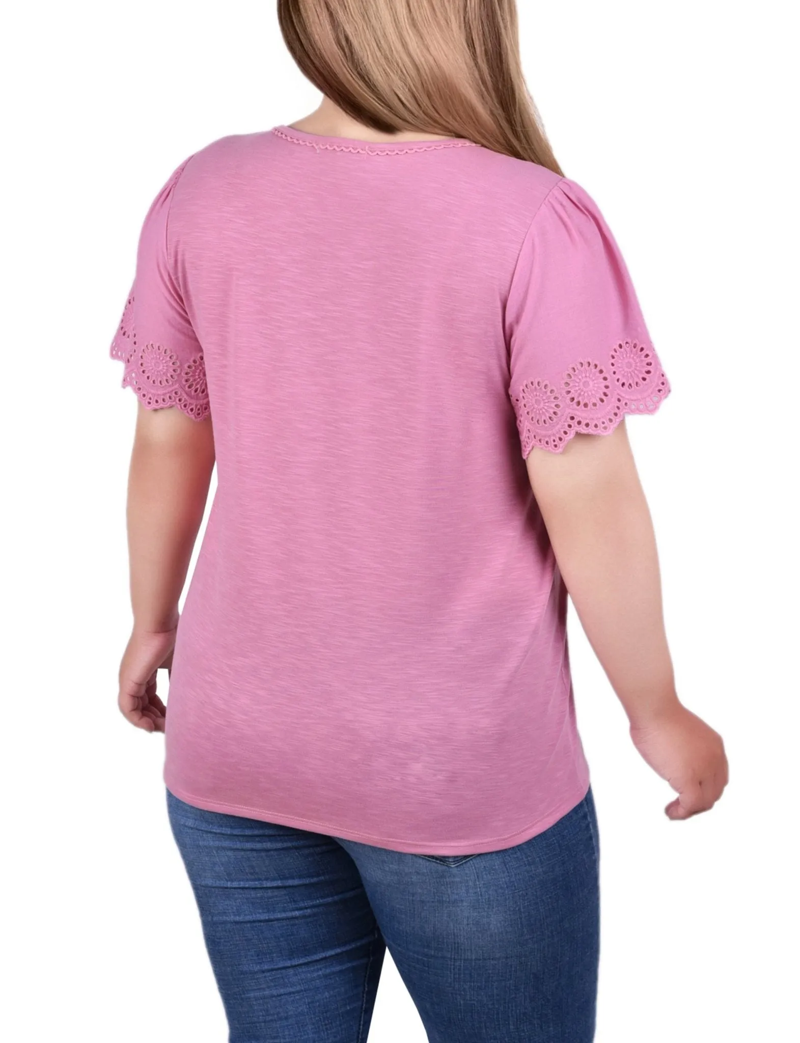 Fairy Wing Short Flutter Eyelet Sleeve Pullover sold by Dress Barn product image thumbnail 4