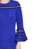Sapphire Navy Long Bell Sleeve Dress With Contrast Striping sold by Dress Barn