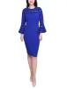 Sapphire Navy Long Bell Sleeve Dress With Contrast Striping sold by Dress Barn