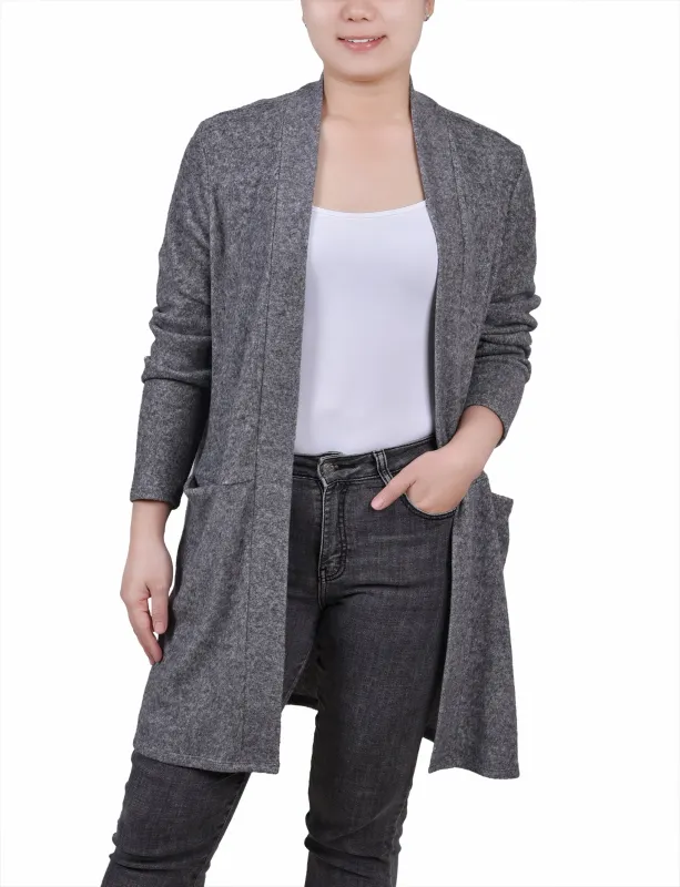 Silver Long Sleeve Cardigan sold by Dress Barn