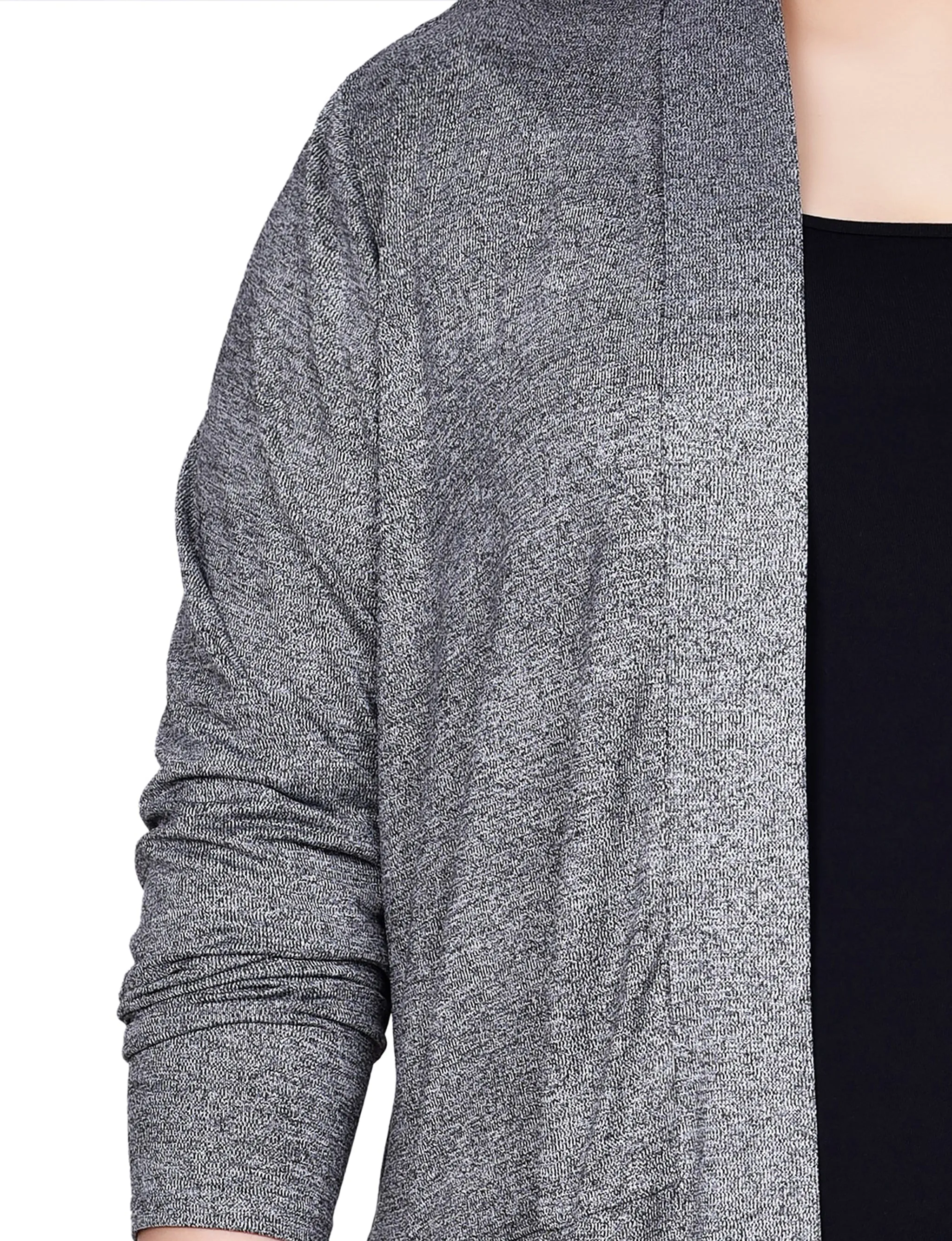 Charcoal Long Sleeve Pocketed Cardigan - Plus sold by Dress Barn product image thumbnail 3
