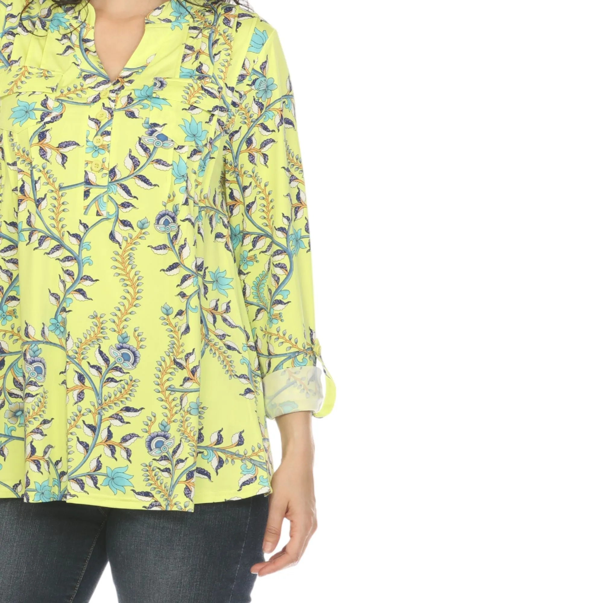 Women's Paisley Button Front Tunic Top sold by Dress Barn product image thumbnail 5