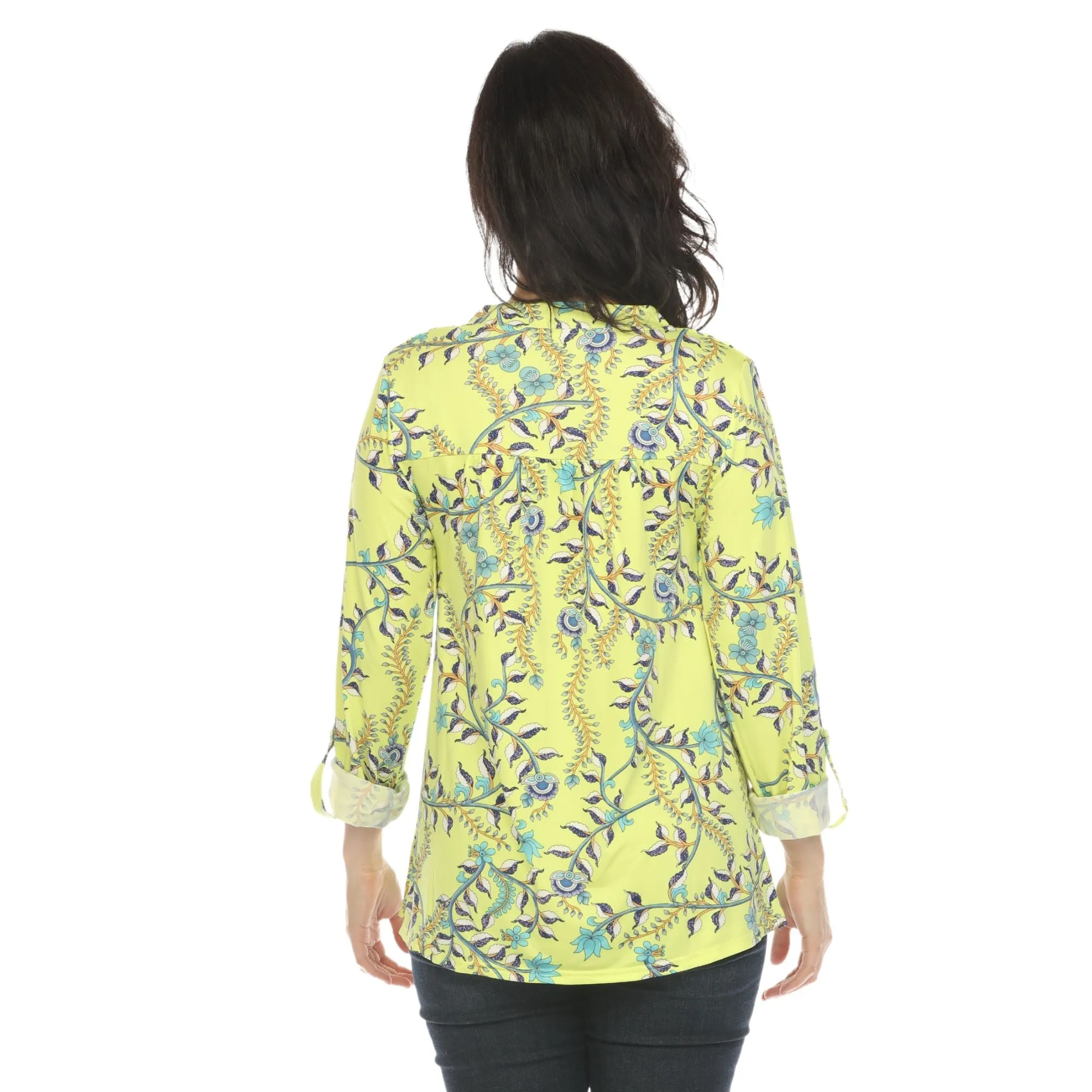 Women's Paisley Button Front Tunic Top sold by Dress Barn product image thumbnail 4