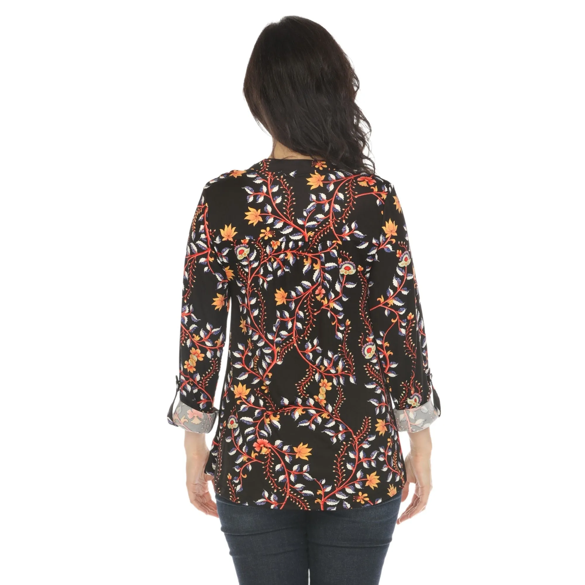 Women's Paisley Button Front Tunic Top sold by Dress Barn product image thumbnail 2