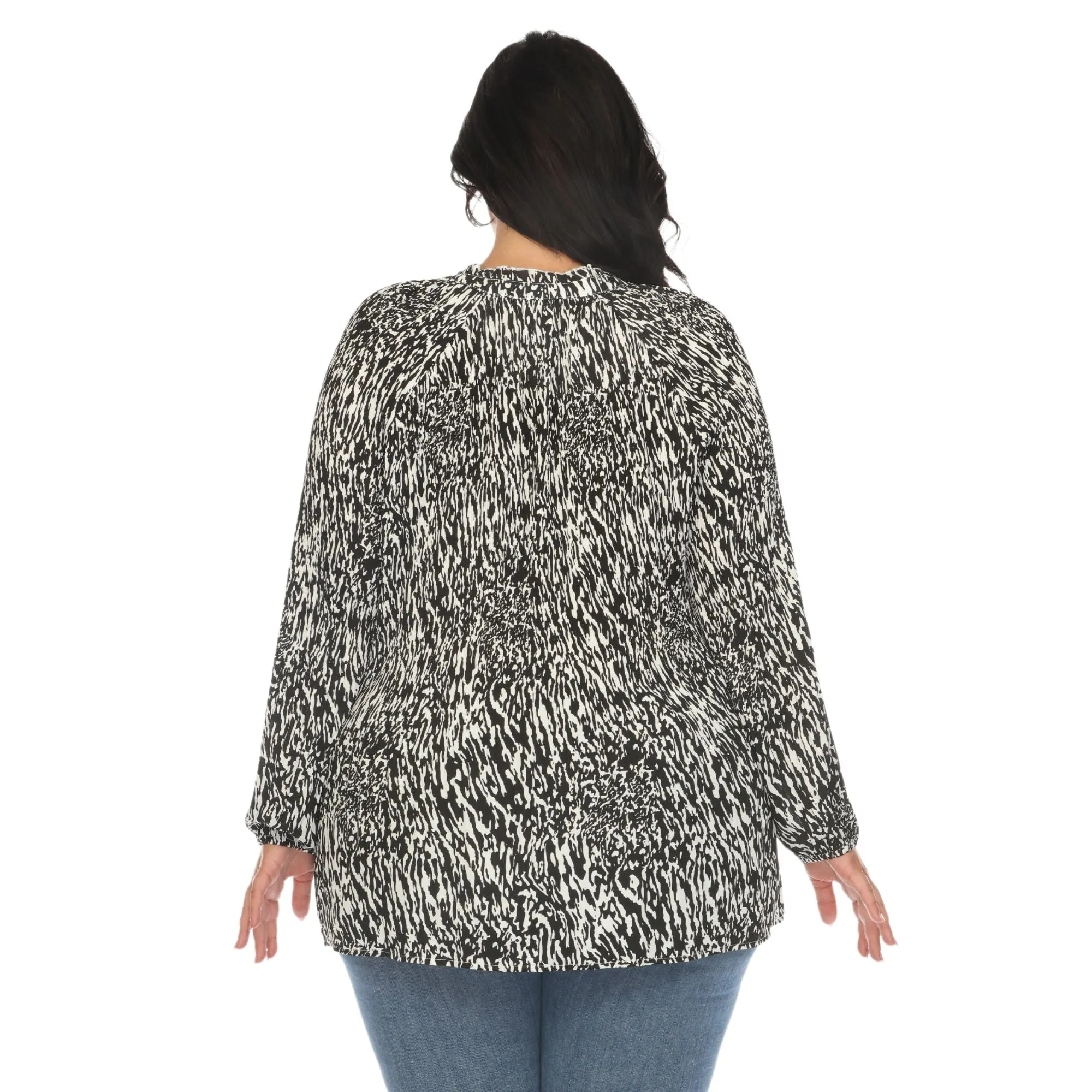 Women's Printed Peasant Blouse - Plus sold by Dress Barn product image thumbnail 4