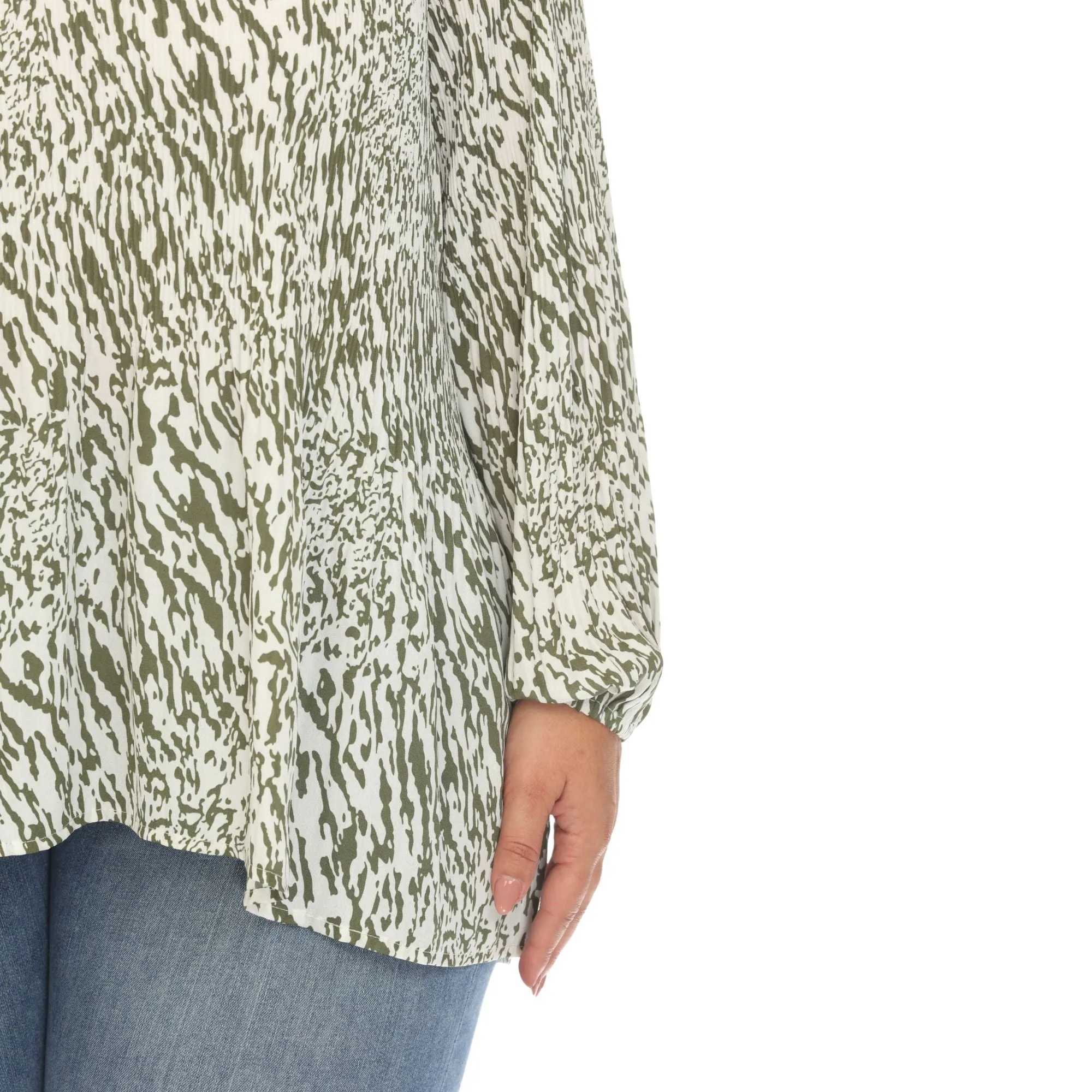 Women's Printed Peasant Blouse - Plus sold by Dress Barn product image thumbnail 3