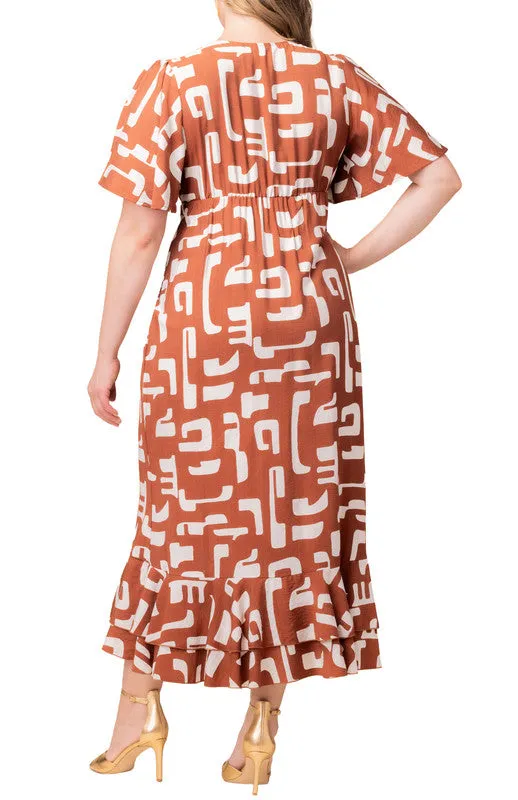 Alexandra Ruffle Faux Wrap Gown - Plus sold by Dress Barn product image thumbnail 2