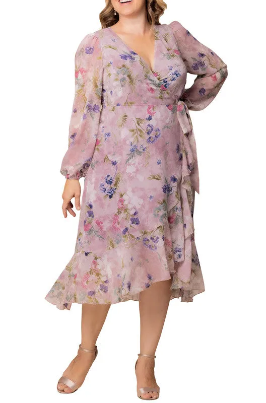 Clara Long Sleeve Wrap Dress - Plus sold by Dress Barn