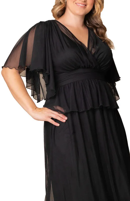Graceful Tiered Mesh Gown - Plus sold by Dress Barn product image thumbnail 3