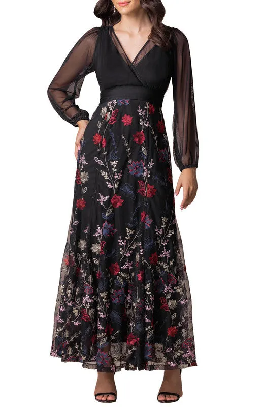 Isabella Embroidered Mesh Gown sold by Dress Barn