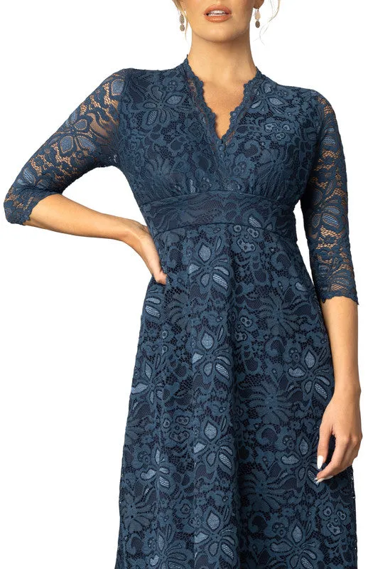 Maria Lace Evening Gown - Nocturnal Navy sold by Dress Barn product image thumbnail 3