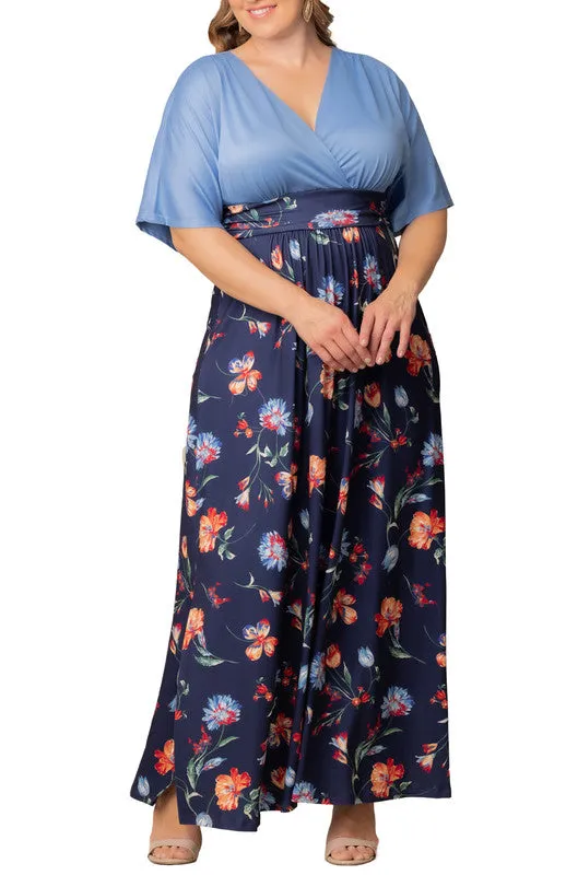 Havana Color Block Maxi Dress - Navy - Plus sold by Dress Barn