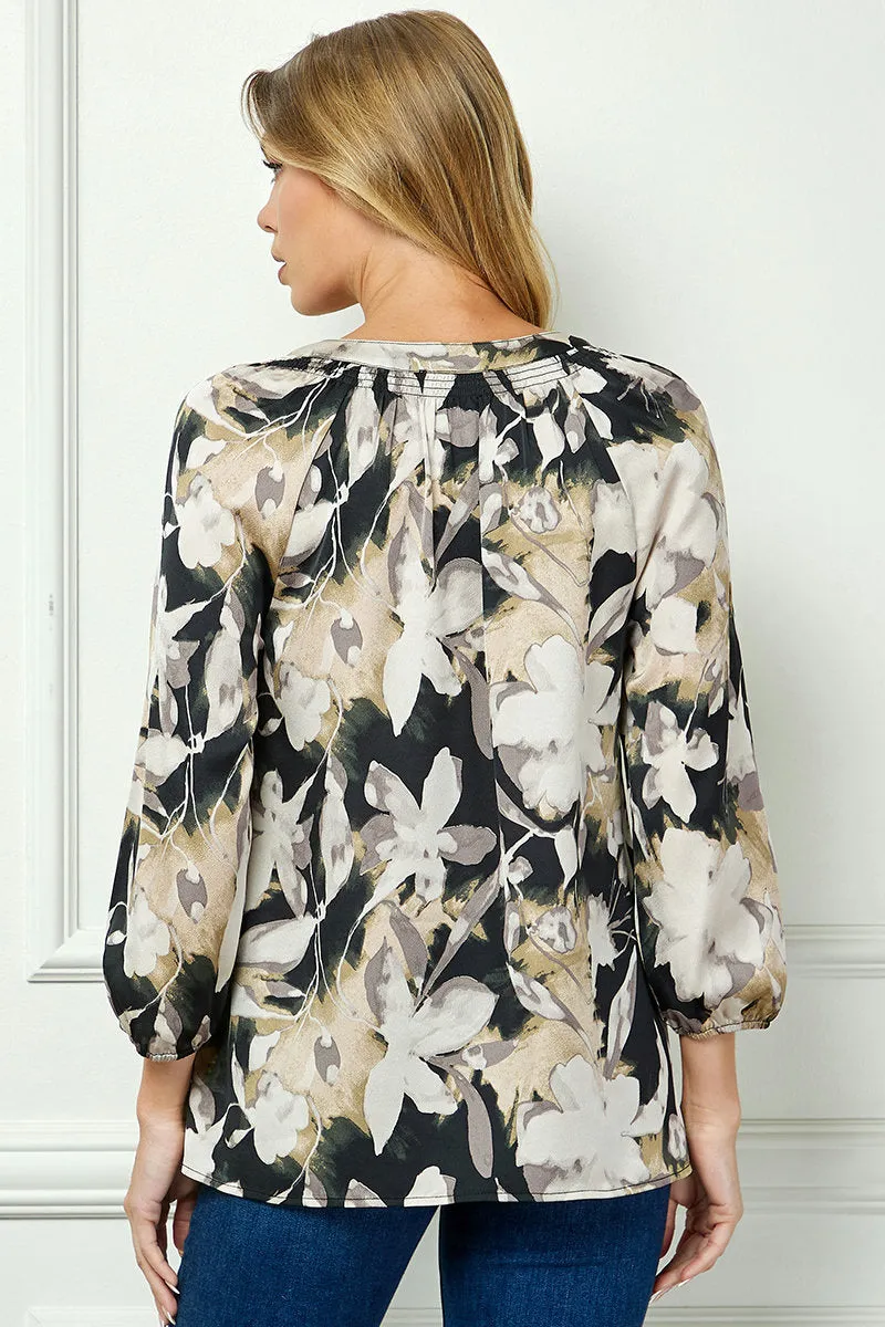 3/4 Sleeve Mandarin Collar Popover Blouse sold by Dress Barn product image thumbnail 4