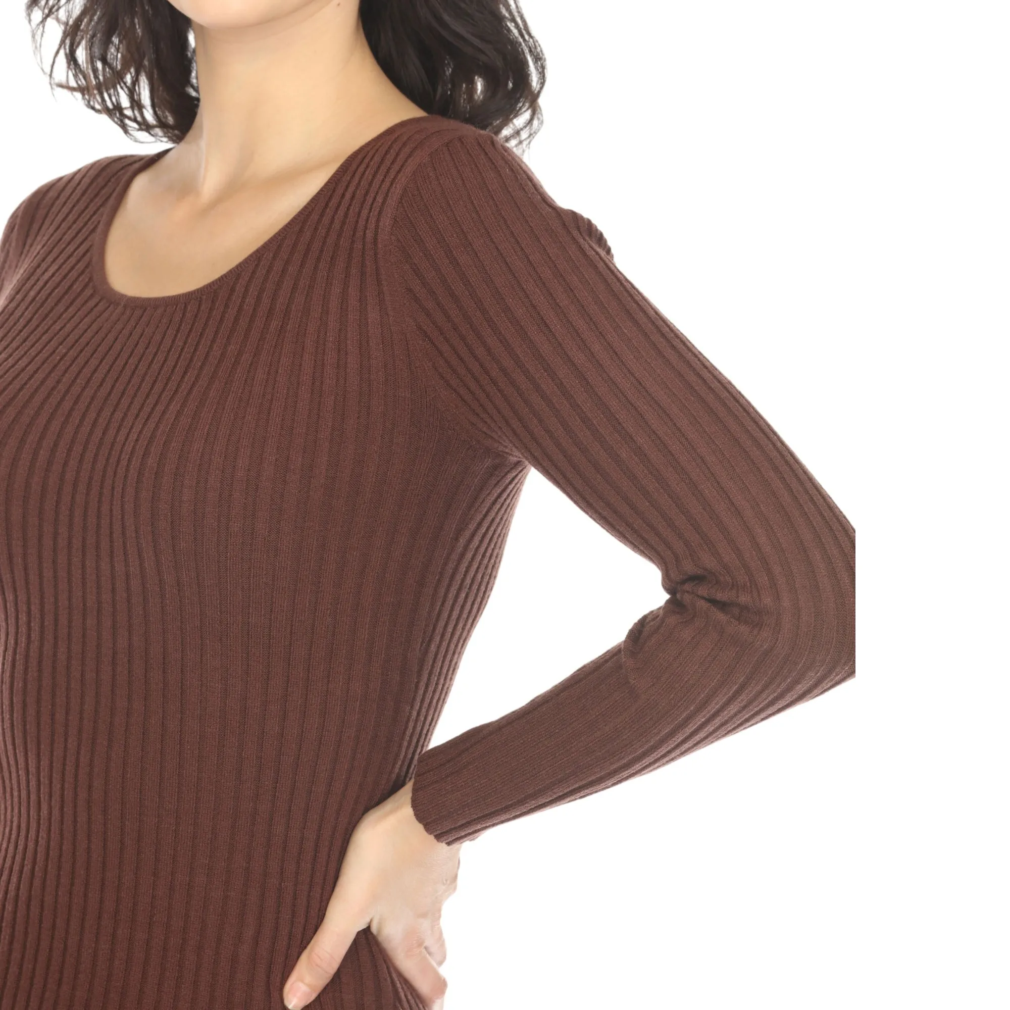 Women's Long Sleeve Rib Midi Sweater Dress sold by Dress Barn product image thumbnail 5