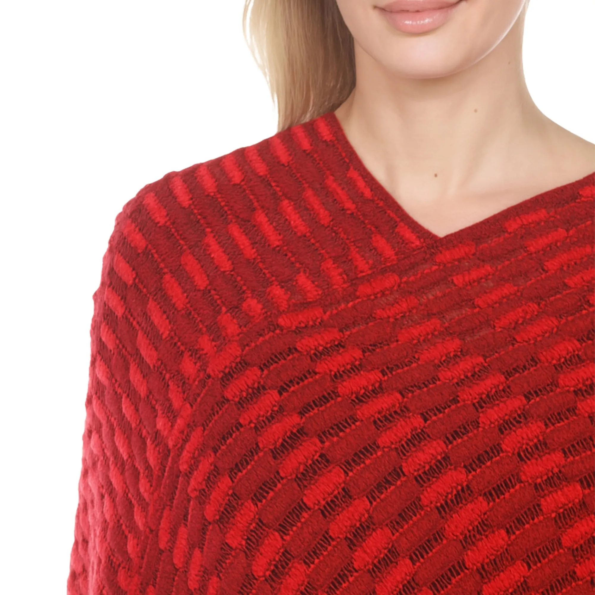 Women's Textured Fringed Poncho sold by Dress Barn product image thumbnail 4