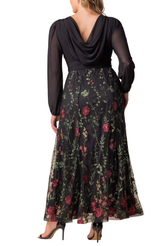 Briar Rose Isabella Embroidered Mesh Gown - Plus sold by Dress Barn product image thumbnail 2