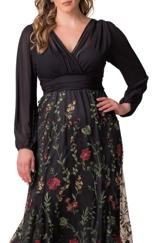 Briar Rose Isabella Embroidered Mesh Gown - Plus sold by Dress Barn product image thumbnail 3