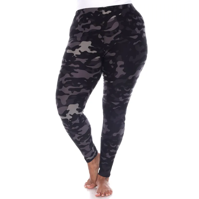 Super Soft Camo Printed Leggings - Plus sold by Dress Barn