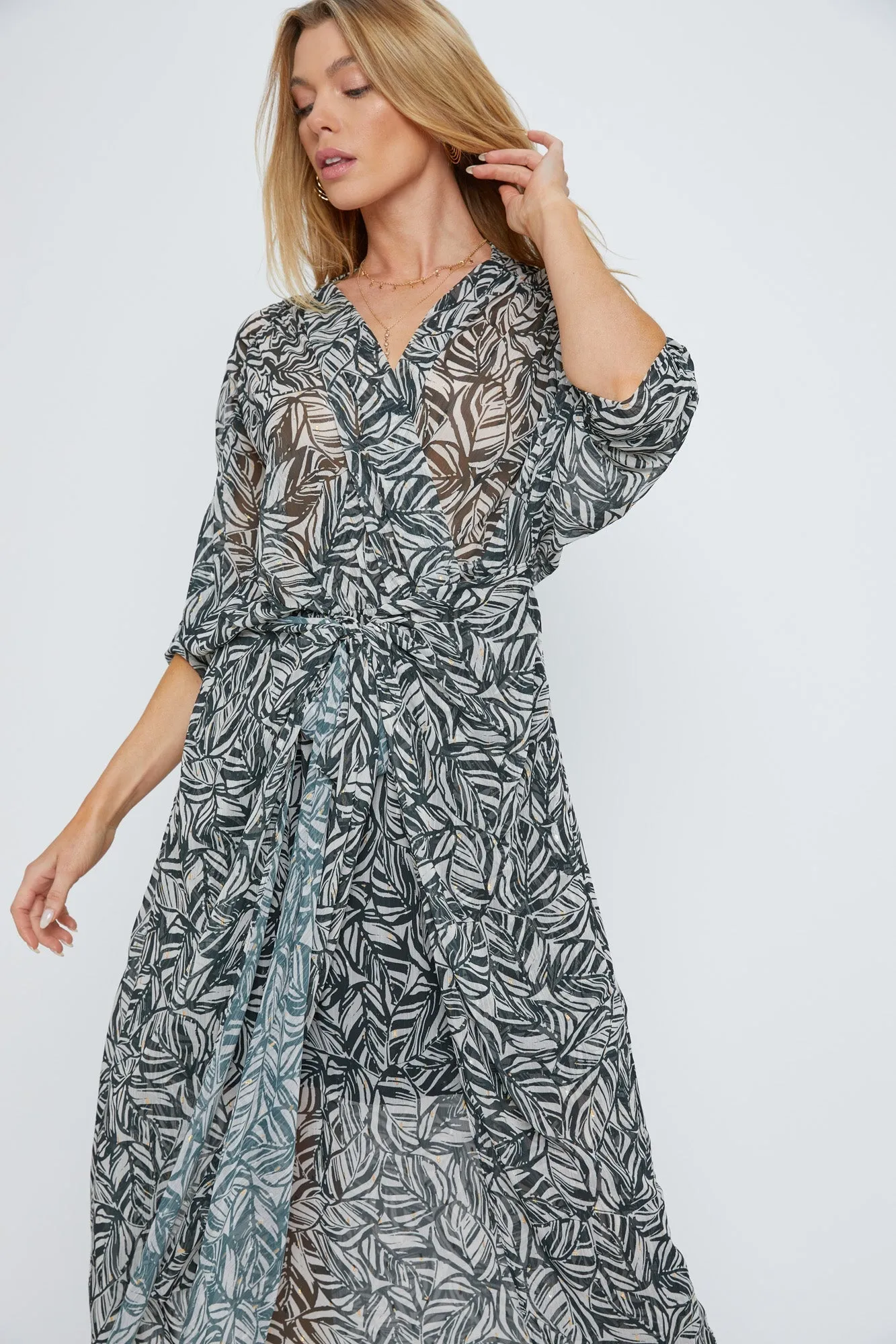 Palm Sanctuary Midi Dress sold by Dress Barn