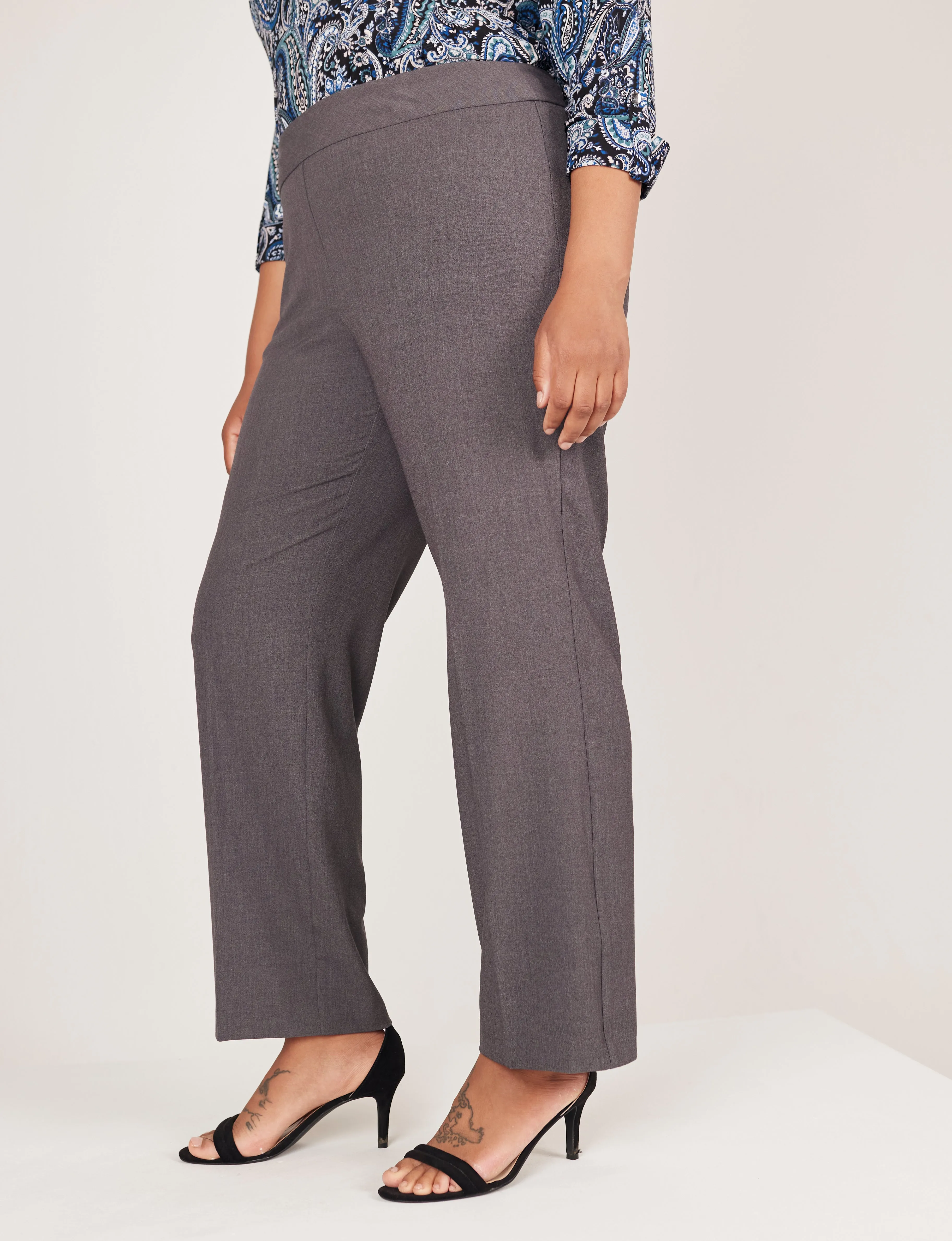 Roz & Ali™ Secret Agent Pull On Tummy Control Pants, Plus sold by Dress Barn product image thumbnail 4