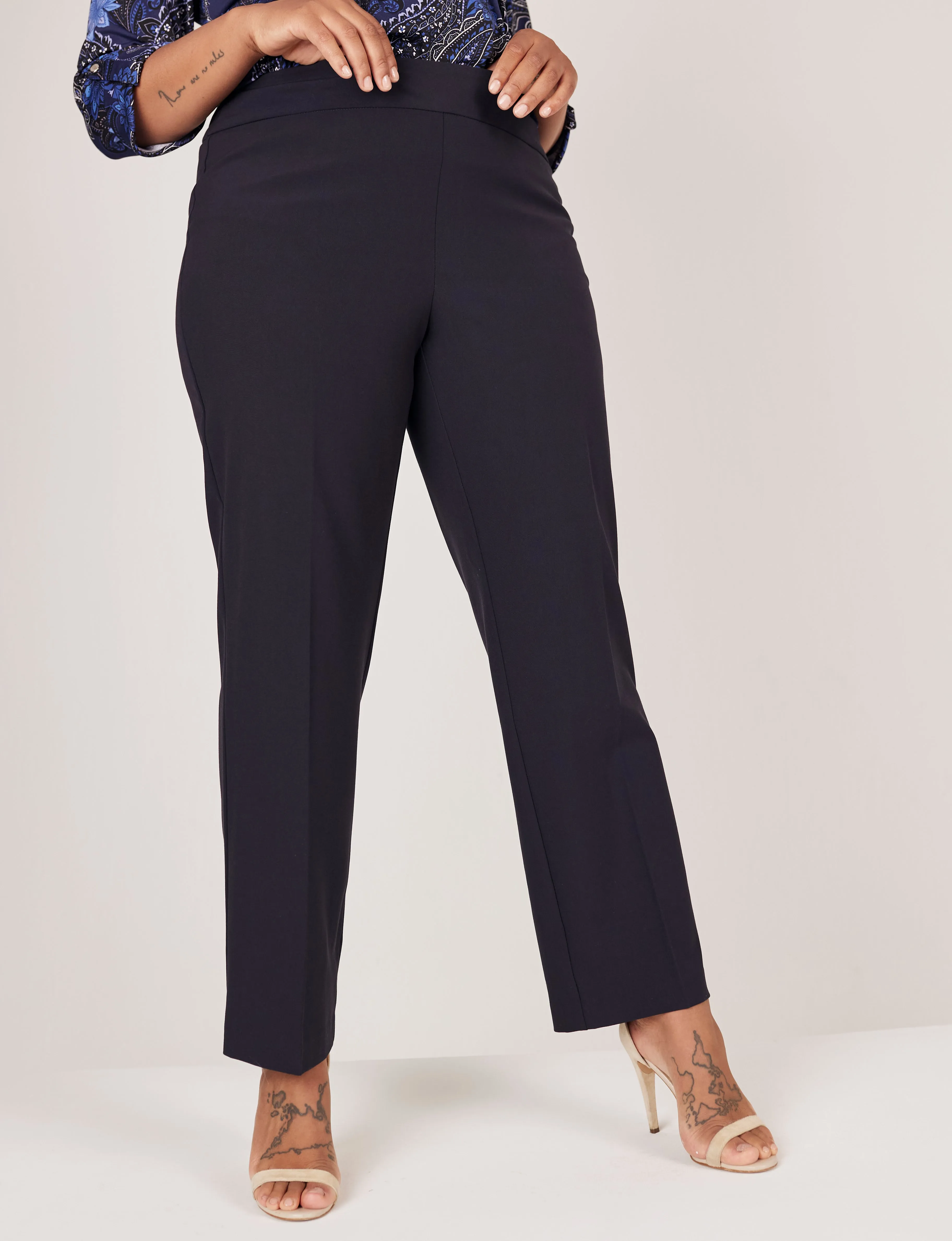 Roz & Ali™ Secret Agent Pull On Tummy Control Pants, Short Length Plus sold by Dress Barn product image thumbnail 3