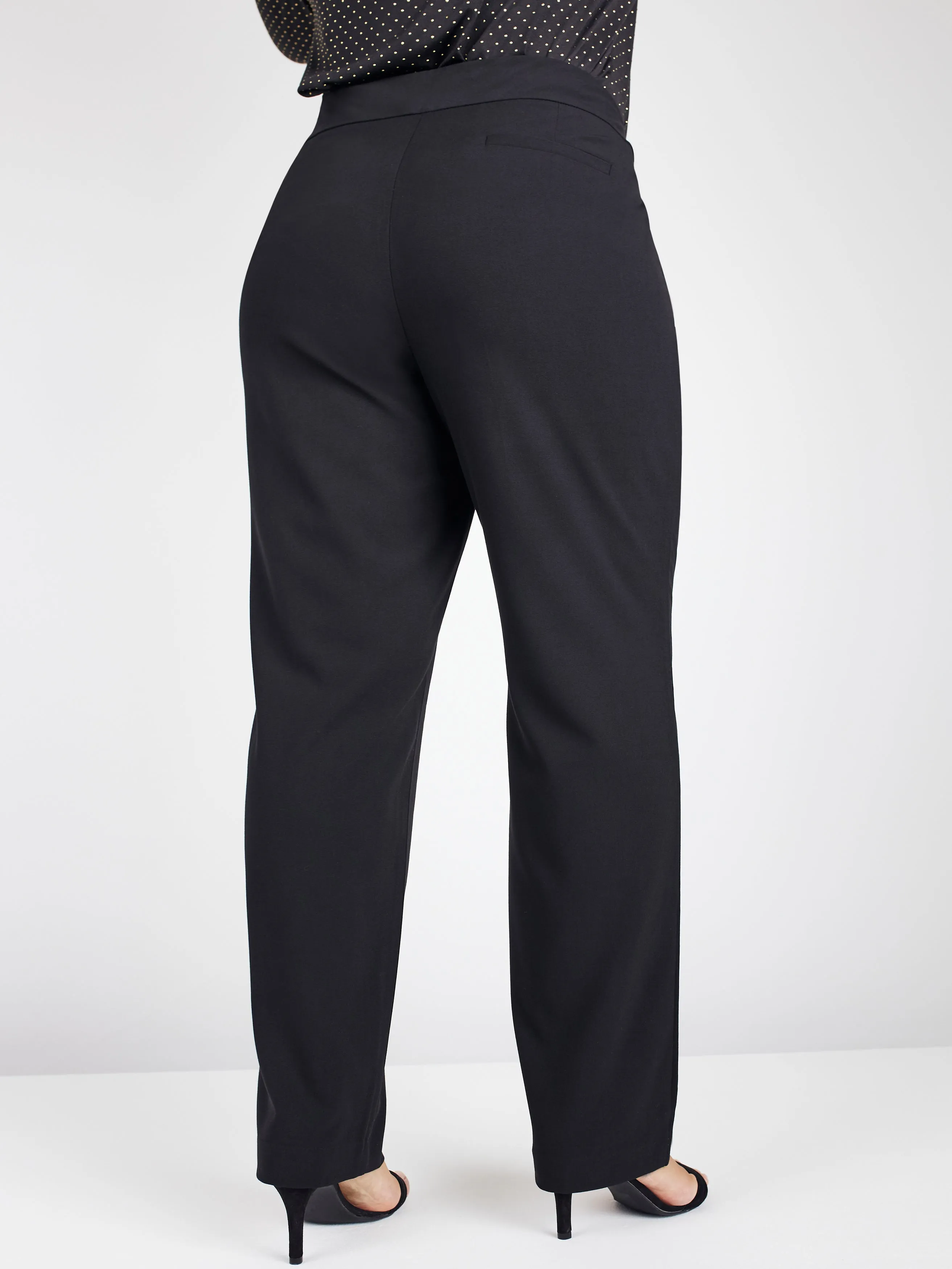 Roz & Ali™ Secret Agent Pull On Tummy Control Pants Straight Leg - Short Length sold by Dress Barn product image thumbnail 4