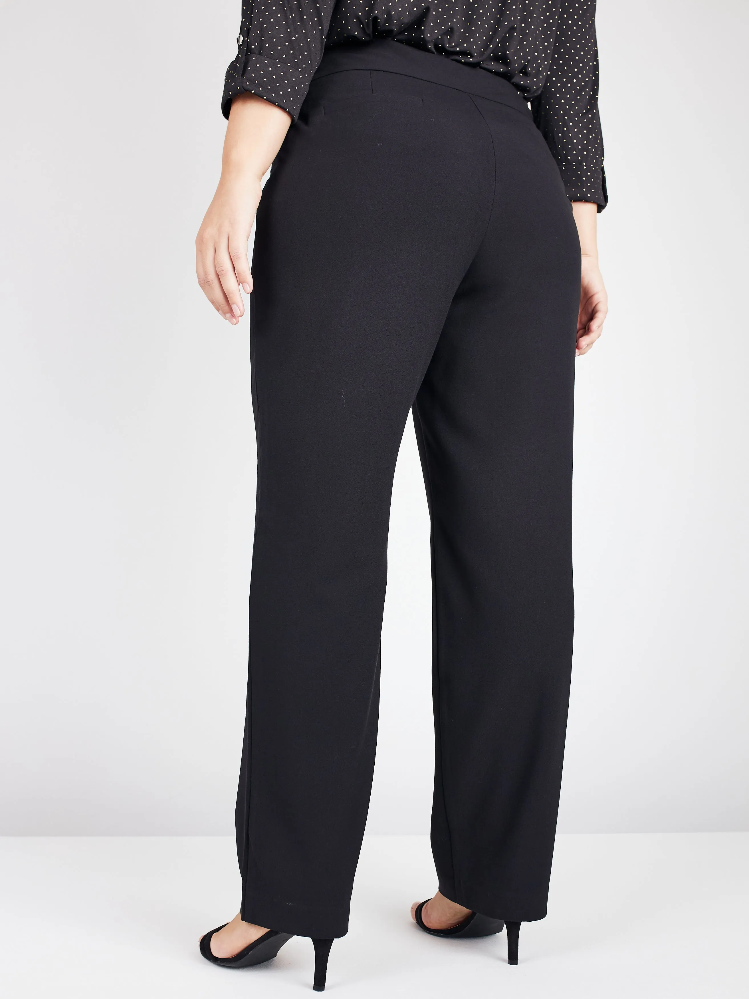 Roz & Ali™ Secret Agent Pull On Tummy Control Pants Straight Leg - Short Length sold by Dress Barn product image thumbnail 2