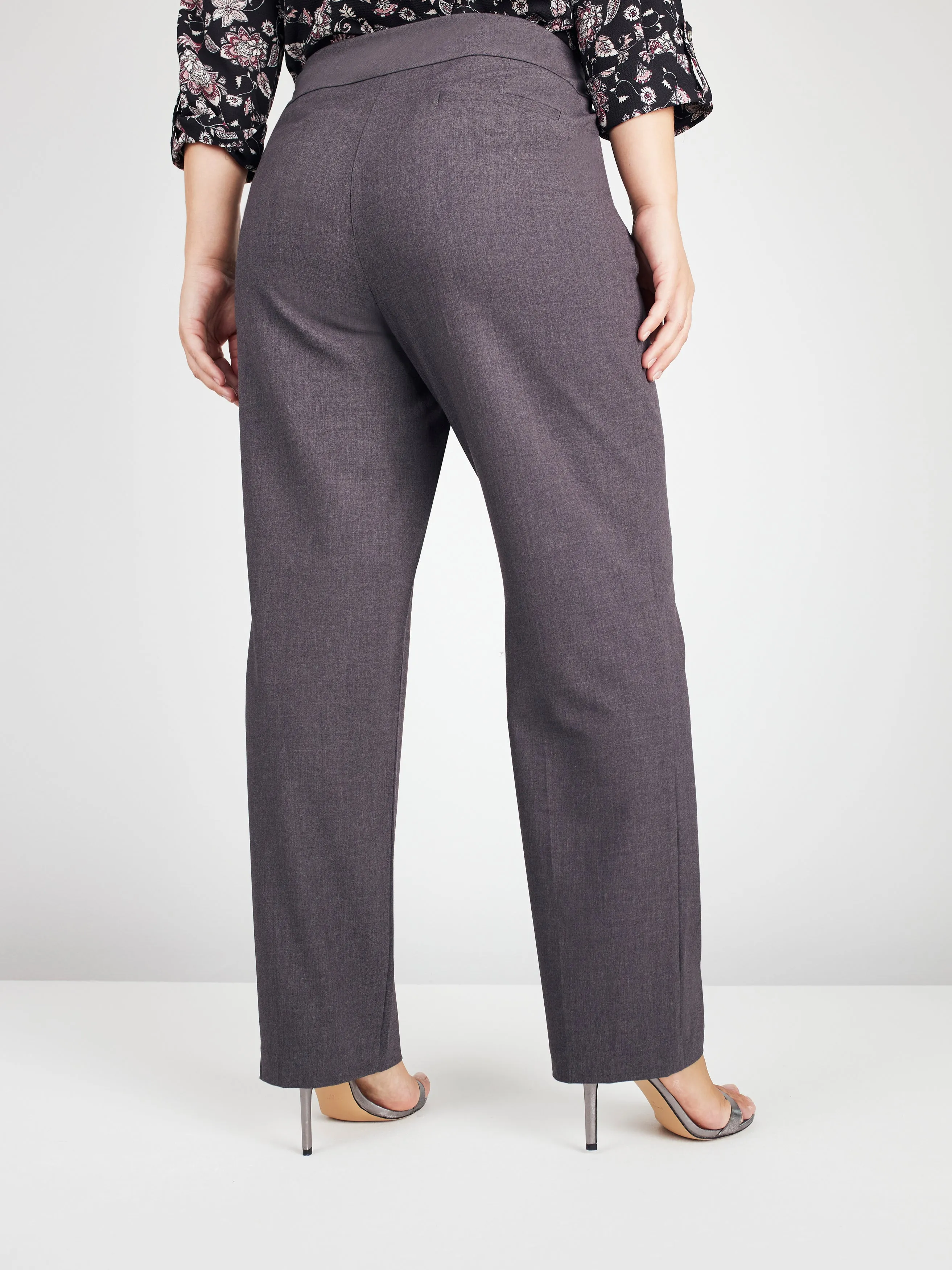 Roz & Ali™ Secret Agent Pull On Tummy Control Pants Cateye Pockets with Rivets, Plus sold by Dress Barn product image thumbnail 3