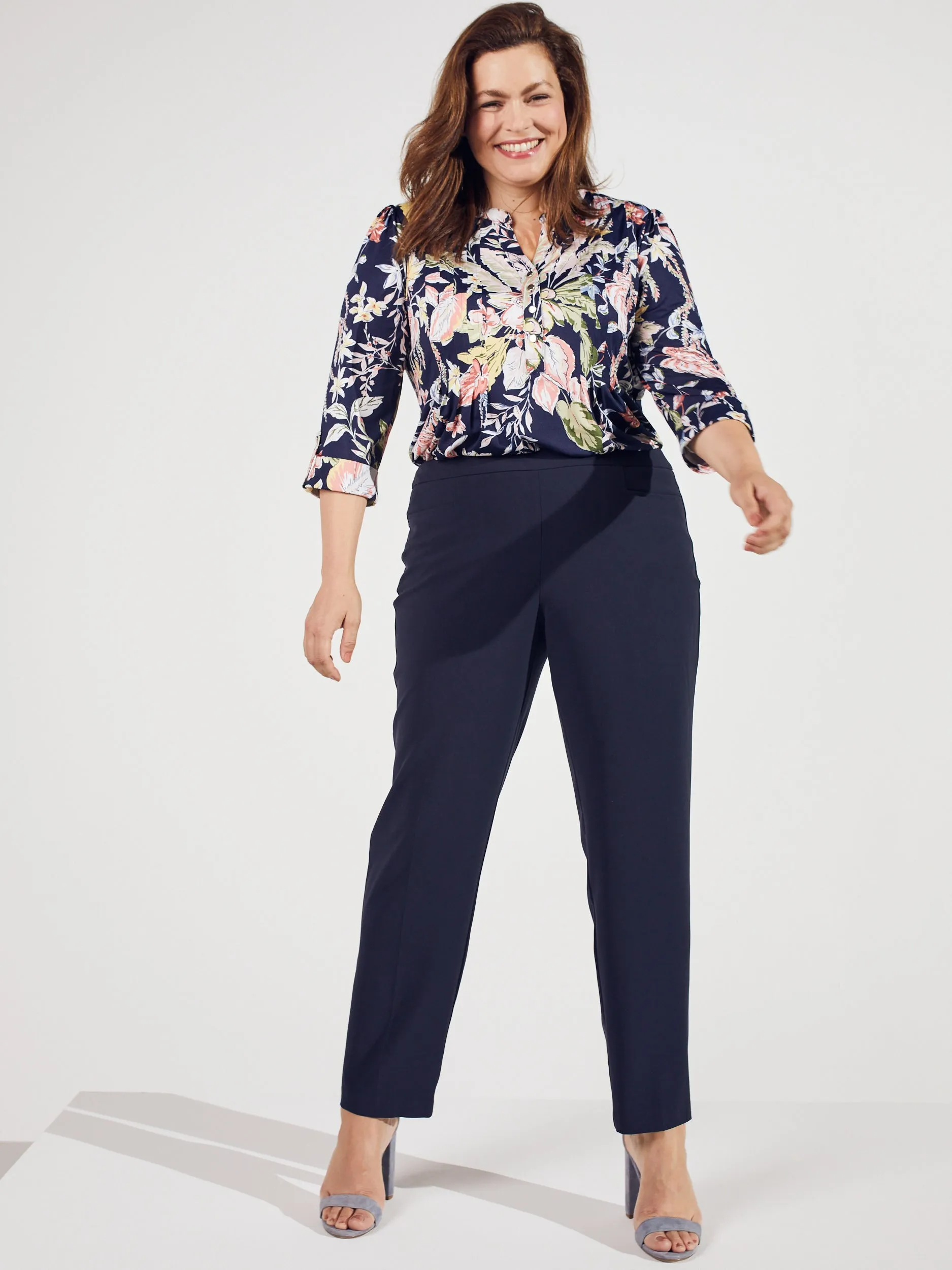 Roz & Ali™ Secret Agent Pull On Tummy Control Pants With L Pockets, Plus sold by Dress Barn product image thumbnail 2