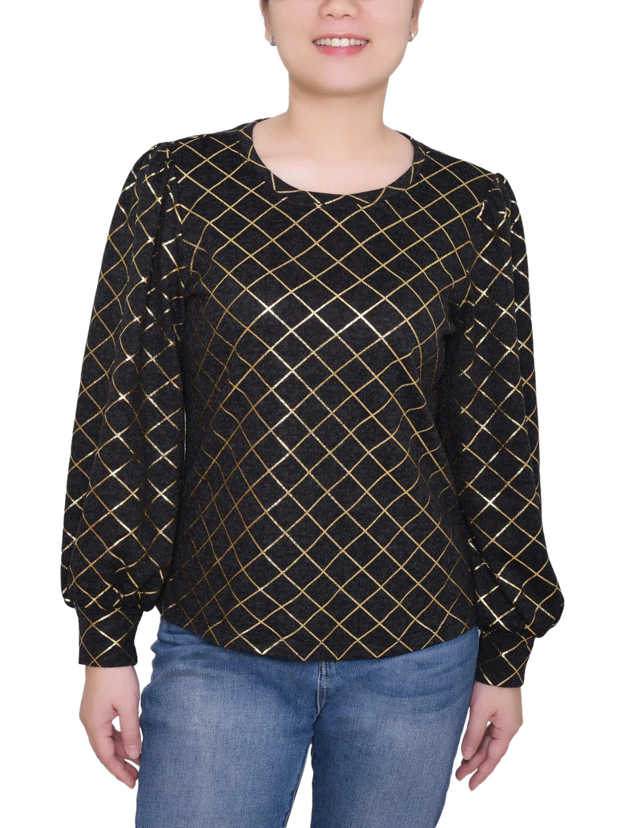 NY Collection Bishop Sleeve Pullover Top sold by Dress Barn