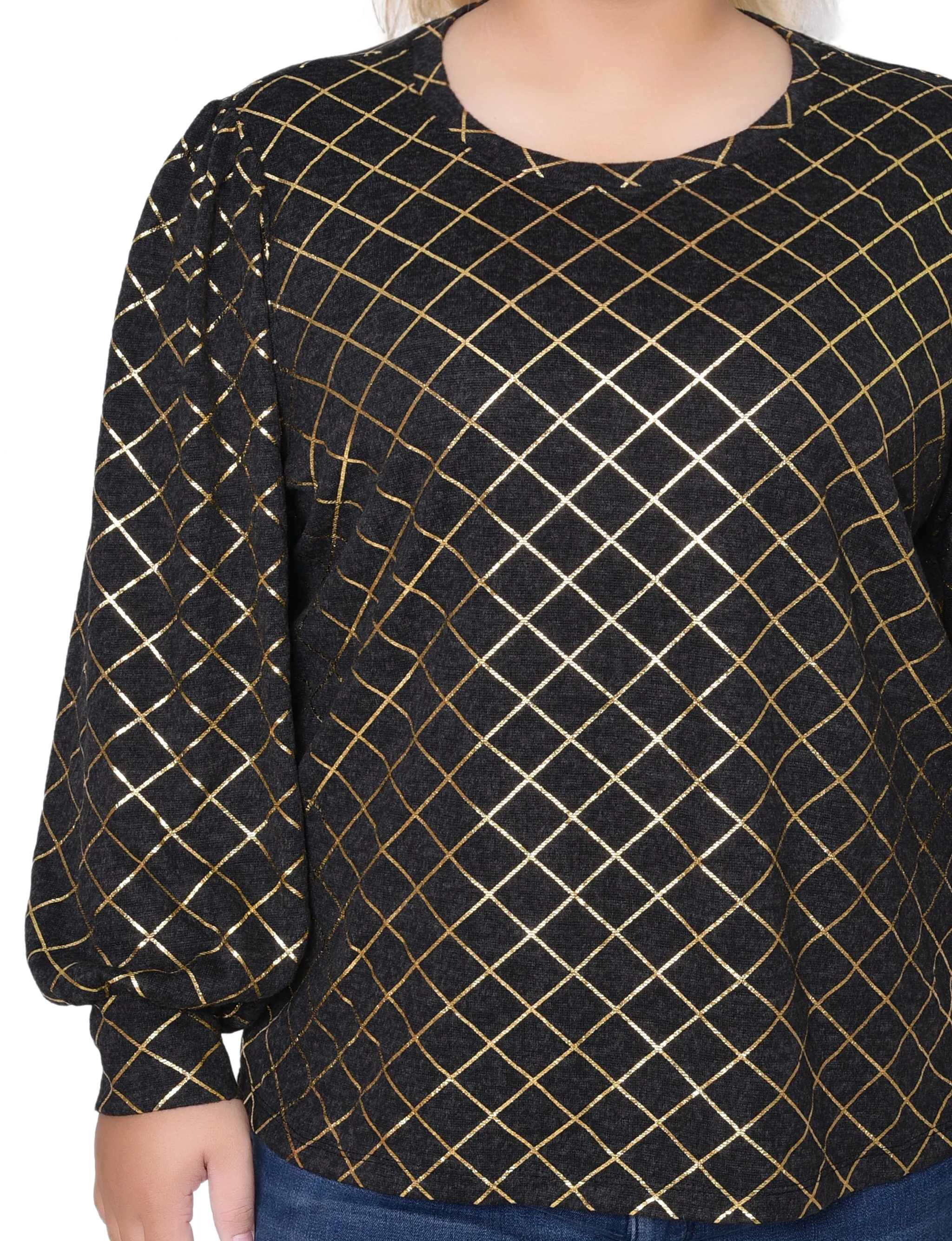 NY Collection Plus Size Bishop Sleeve Pullover Top sold by Dress Barn product image thumbnail 2